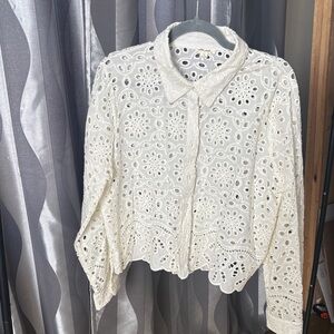 Cream Lace Blouse
